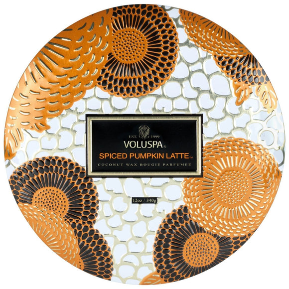 Voluspa 72221 Spiced Pumpkin 3 Wick Tin