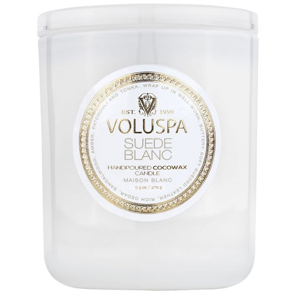 Voluspa 8101 Suede Blanc 9.5. oz Classic