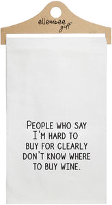 Ellembee Home EBH W092 Hard to Buy For White Tea Towel