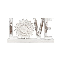 WING TAI TRADING WTT WAF34085 LOVE FLOWER CUTOUT SIGN ON STAND