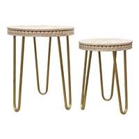 Wing Tai Trading WTT WAF34676-2S WHITEWASHED ROUND BEAD STANDS