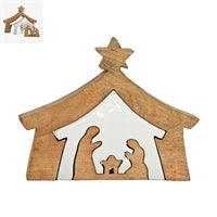Wing Tai Trading WTT WXI43525-SM SMALL WOOD PUZZLE NATIVITY BLOCK