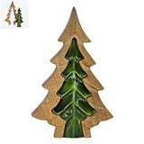Wing Tai Trading WTT WXI43590-xx 3D Wood and Green Enamel Tree - 2 Sizes