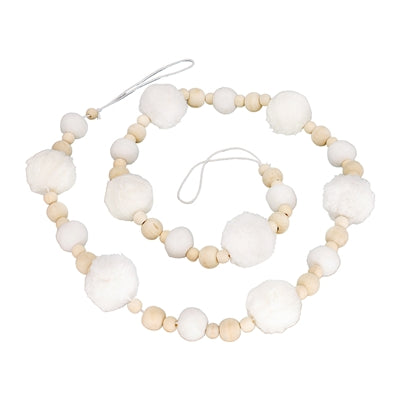Wing Tai Trading WTT WXQ26806 White & Tan Bead Garland - 48