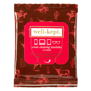 Well-Kept WK Texas Hold "Em Screen/Eyeglass Cleansing Towelette