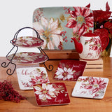 Certified International CI 36912 Winters joy 2-Tier Server (7" & 9" plates)