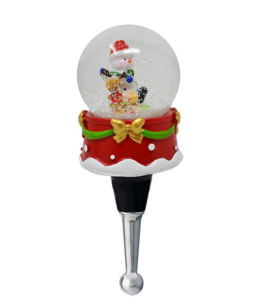 Gift Essentials GE XM-1166 Snowman Snow Globe Bottle Stopper