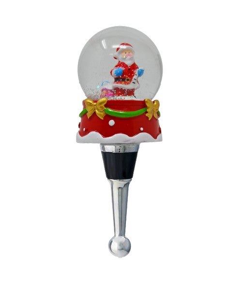 Gift Essentials GE XM-1167 Santa Snow Globe Bottle Stopper
