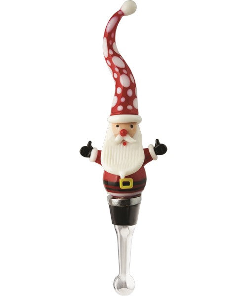 Gift Essentials GE XM-678 Santa in Hat Glass Bottle Stopper