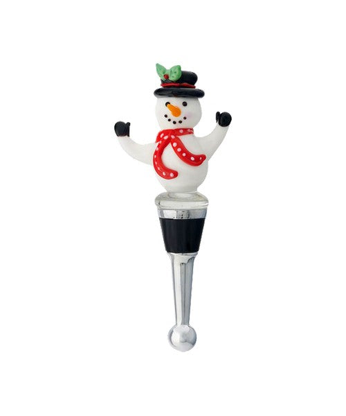 Gift Essentials GE XM-958 Snowman Glass Bottle Stopper