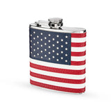 True Brands 26 3083 FOSTER & RYE American Flag Stainless Steel Flask, 6oz