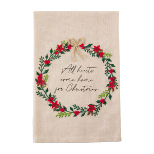 Mud Pie MP 41500346W Wreath French Knot Towel