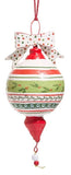 Raz Imports RZ 4511214x Pattern Christmas Paper Mache Ornament, 12in - 2 Styles