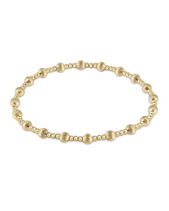 ENEWTON DESIGN ED BEXDIGSINPG4 EXTENDS - DIGNITY SINCERITY PATTERN 4MM BEAD BRACELET - GOLD