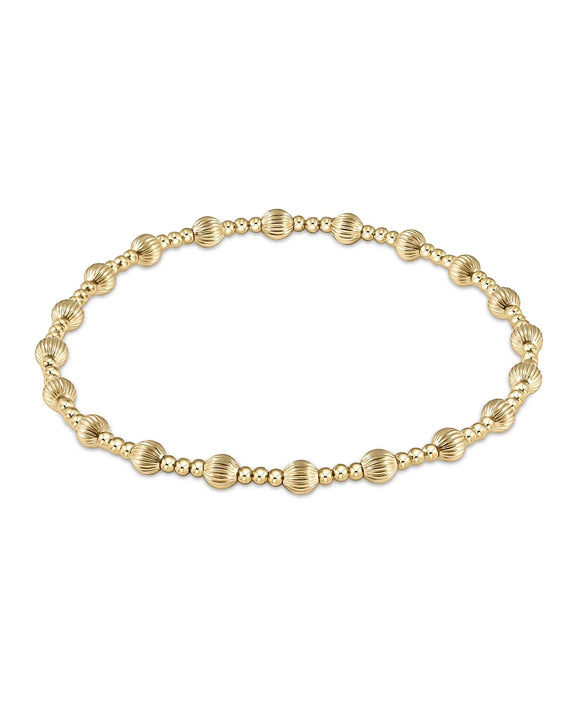 ENEWTON DESIGN ED BEXDIGSINPG4 EXTENDS - DIGNITY SINCERITY PATTERN 4MM BEAD BRACELET - GOLD