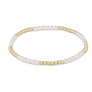 ENEWTON DESIGN ED BCL2BLFPPE3 CLASSIC BLISSFUL PATTERN 2.5MM BEAD BRACELET - 3MM PEARL