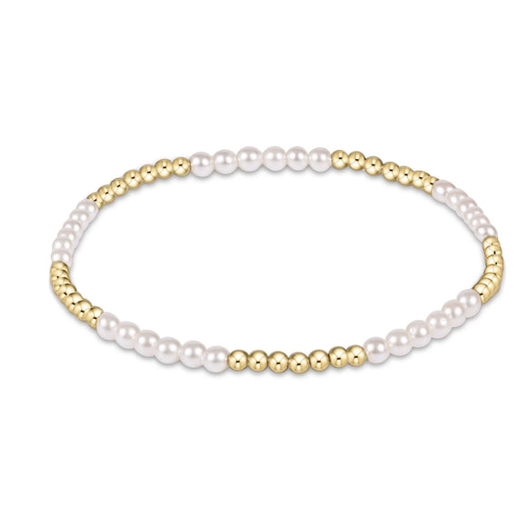 ENEWTON DESIGN ED BCL2BLFPPE3 CLASSIC BLISSFUL PATTERN 2.5MM BEAD BRACELET - 3MM PEARL