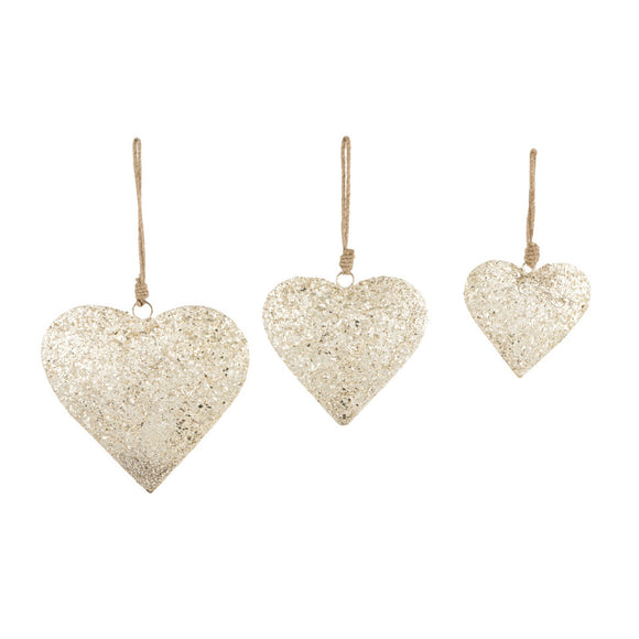Demdaco 2020230590 Large Glitter Heart Ornaments