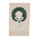 Mud Pie MP 41500316 White Christmas Painted Towel