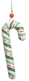 Raz Imports RZ 4511212x Pattern Christmas Paper Mache Candy Cane Ornament, 7in - 2 Styles