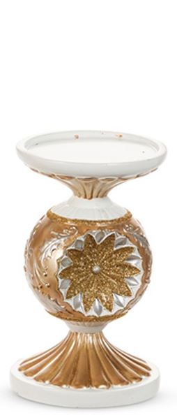 Gold and Silver Vintage Candle Holder - Thumbnail 3