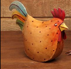 Casafina Stoneware CF MH2156 Metal Sitting Chicken