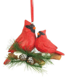 Red Birds on Branch Ornament