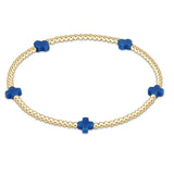 eNewton Design 26 BSCSM2Gxx Signature Cross Small 2mm Gold Bracelet - 15 Styles