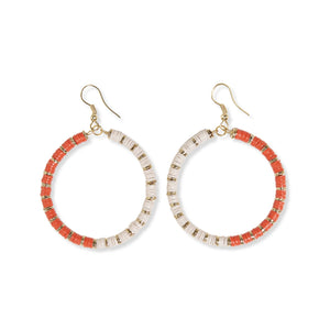 Ink + Alloy IA GZER0340 Fonda half and half hoop earrings