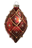 Raz Imports RZ 4524884x Red Gold Deco Ornament, 4" - 2 Styles