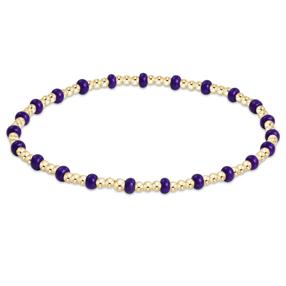 ENEWTON DESIGN ED BGDHOPGSINDPPUR GAMEDAY HOPE GOLD SINCERITY BRACELET - DEEP PURPLE