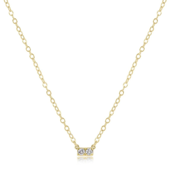 ENEWTON DESIGN ED COUN16GDSIGNB2 14KT Gold and Diamond Significance Bar Necklace - Two