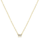 eNewton Design 26 COUN16GDSIGNBx 14kt Gold and Diamond Significance Bar Necklace - 6 Settings