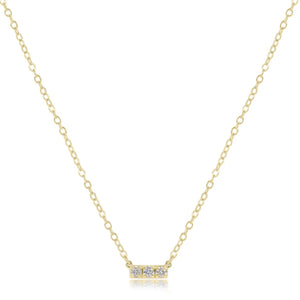 ENEWTON DESIGN ED COUN16GDSIGNB3 14 KT GOLD AND DIAMOND SIGNIFICANCE BAR NECKLACE- THREE DIAMONDS