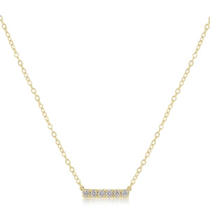 ENEWTON DESIGN ED COUN16GDSIGNB6 14KT Gold and Diamond Significant Bar Necklace - Six