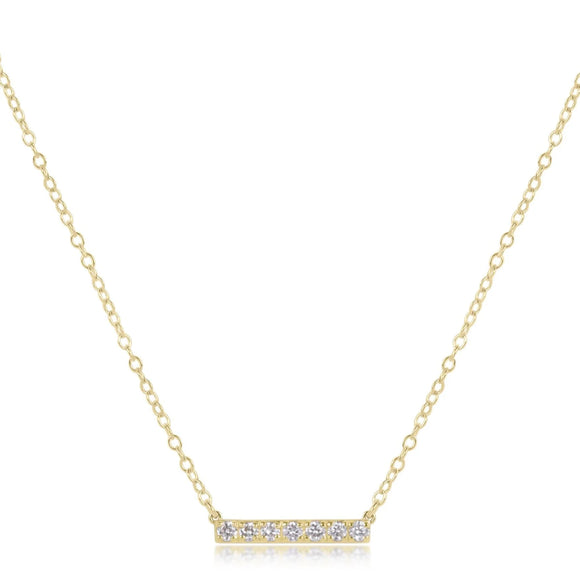 ENEWTON DESIGN ED COUN16GDSIGNB7 14KT Gold and Diamond Significance Bar Necklace - Seven