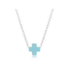 ENEWTON DESIGN ED N16SSSCT 16" NECKLACE STERLING SILVER - SIGNATURE CROSS TURQUOISE