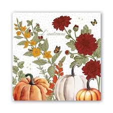 MICHEL DESIGN WORKS MDW 817427 PUMPKIN DELIGHT LUNCHEON NAPKIN