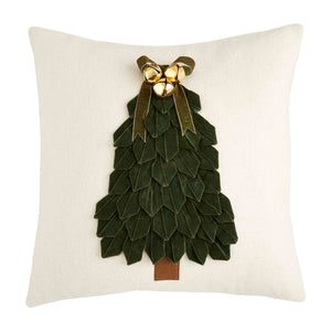 Mud Pie MP 41600939S Square Velvet Ribbon Tree Pillow