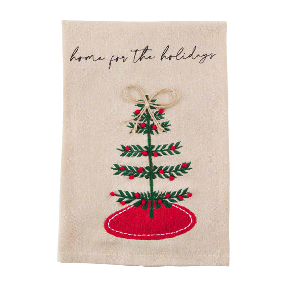 Mud Pie MP 41500346T Tree French Knot Towel