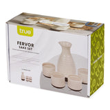 True Brands 26 2149 TRUE Fervor 5-Piece Hand Painted Ceramic Sake Set