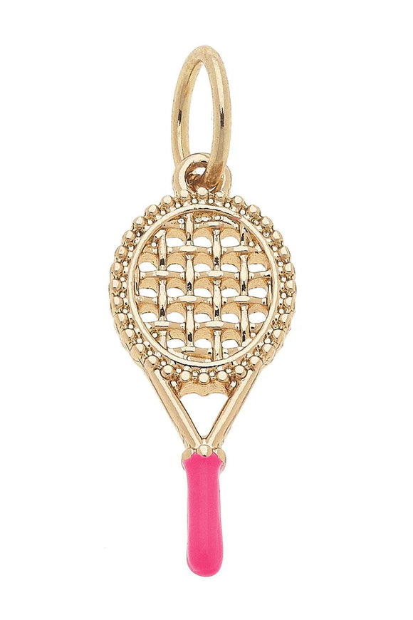 Canvas Jewelry CJ 25711CH-TN Enamel Tennis Racquet Charm