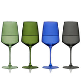 True Brands 26 11264 VISKI Reserve Nouveau Crystal Wine Glasses in Seaside - 4 Colors