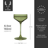 True Brands 26 1137x VISKI Reserve Nouveau Crystal Coupes - 2 Colors