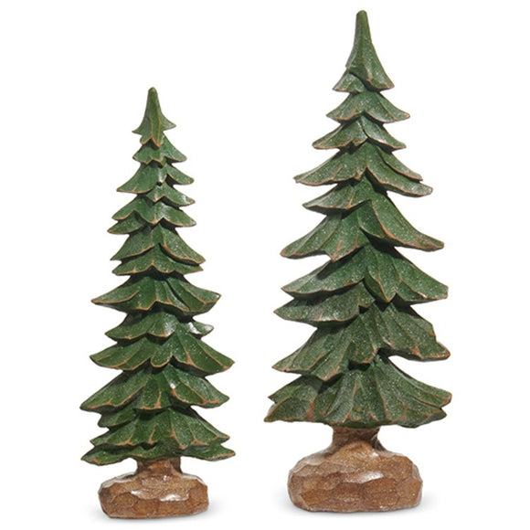 RAZ Imports RZ 4512218x Iced Carved Trees - 2 Sizes