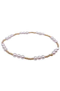 ENEWTON DESIGN ED BEXCLJOYPPE4 EXTENDS - CLASSIC JOY PATTERN 4MM BEAD BRACELET - PEARL