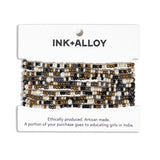 Ink + Alloy IA SBBR0900 Sage confetti beaded 10 strand stretch bracelets