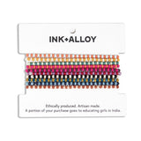 Ink + Alloy IA SBBR0900 Sage confetti beaded 10 strand stretch bracelets