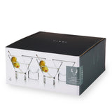 True Brands 26 10283 VISKI Raye Heavy Base Crystal Stemless Martini Glasses, Set of 4