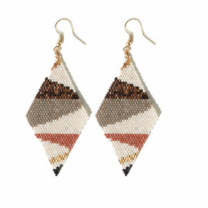 Ink + Alloy IA LXER0306 Frida mixed stripe beaded earrings